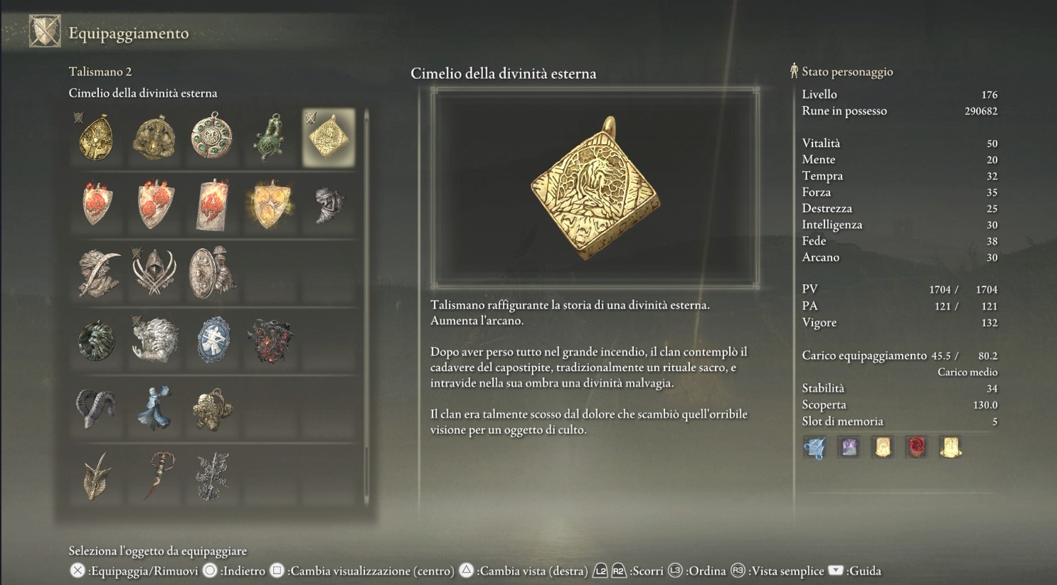 cimelio della divinità esterna elden ring dlc
