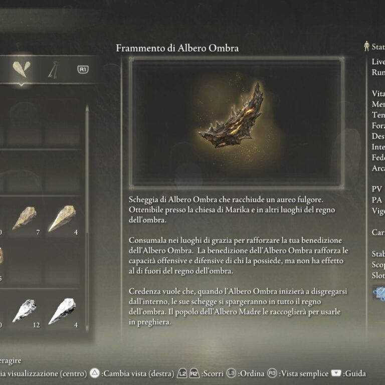 frammento di albero ombra lore