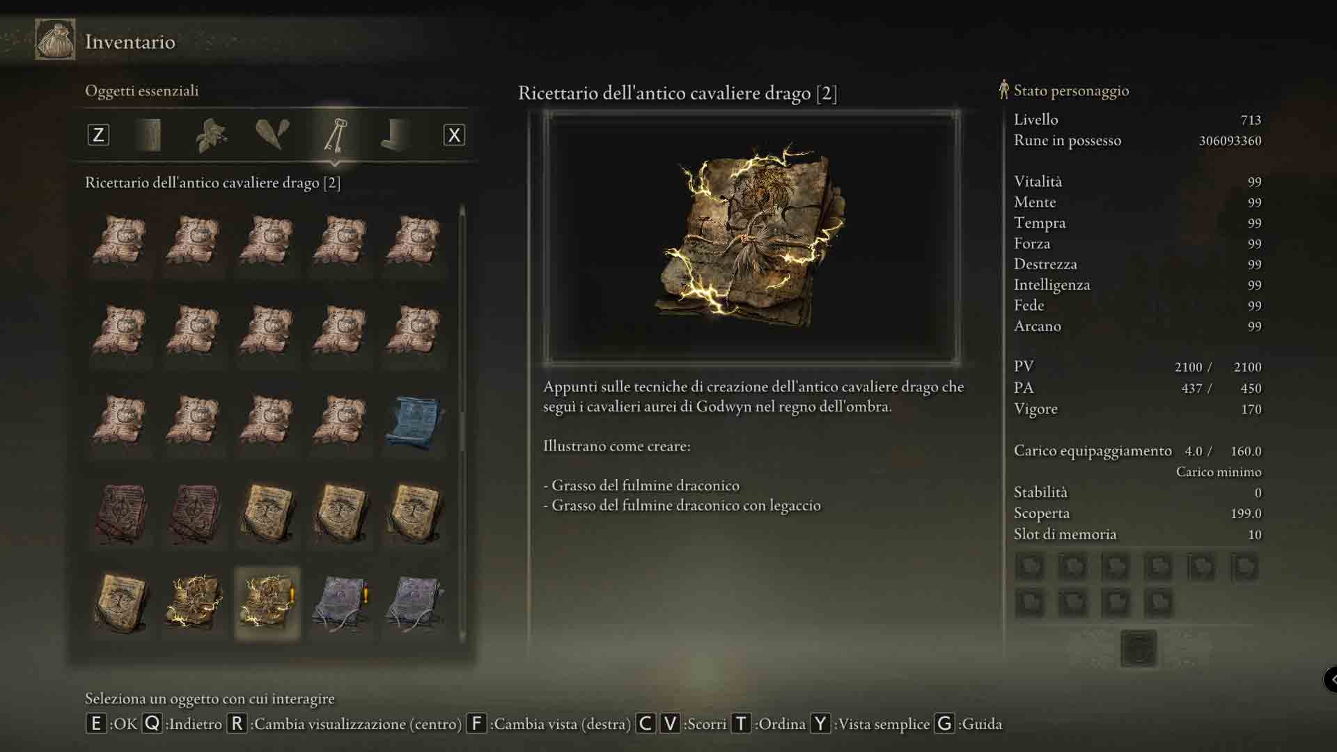 Elden RIng Shadow of the Erdtree Ricettario del Antico Cavaliere Drago 2