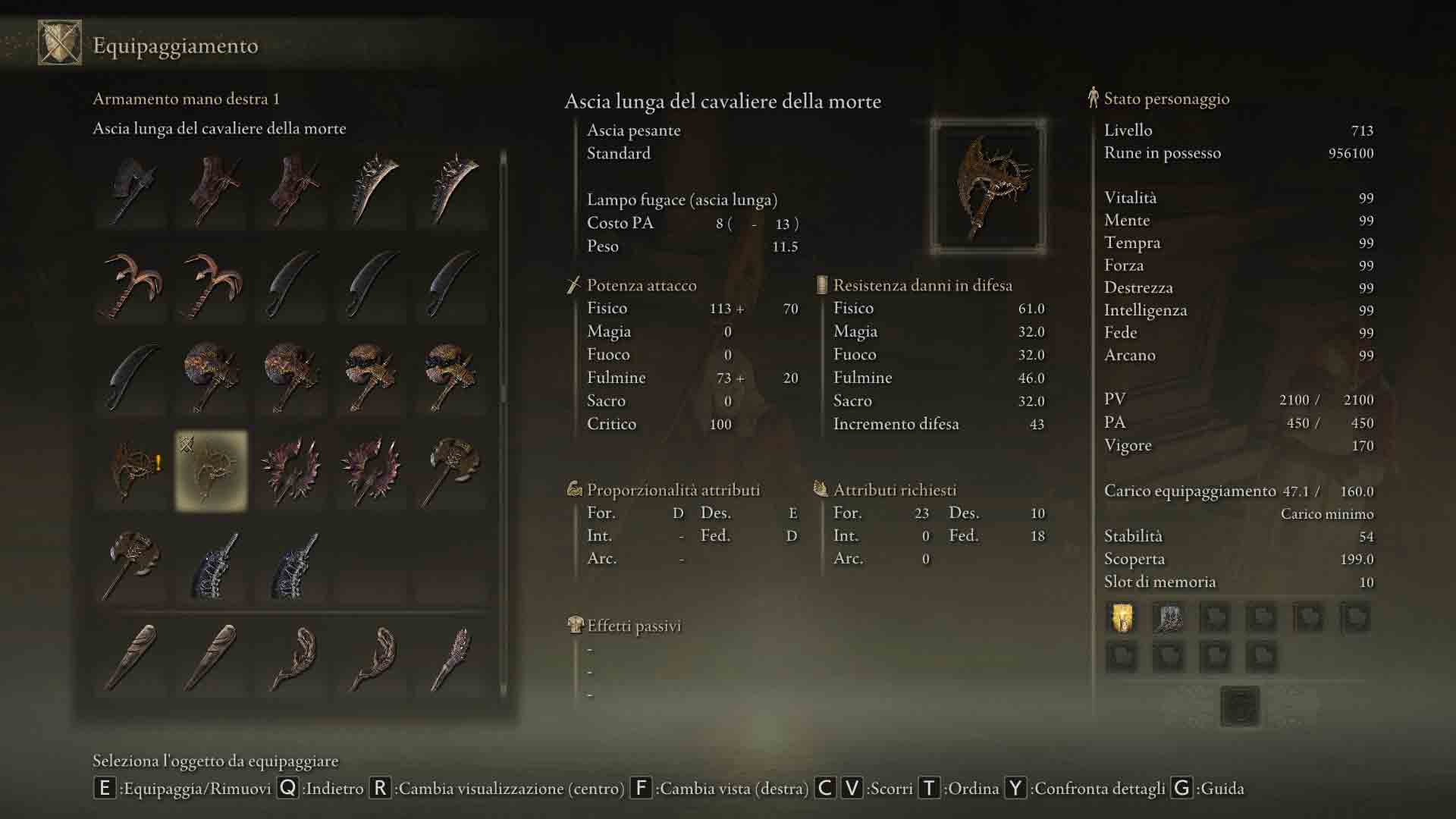 ascia lunga del cavaliere della morte
